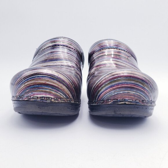 Dansko Women's Pro XP Muli Stripe Patent Leather‎ Clogs Women's EU 37 US 7-7.5 - Picture 2 of 9